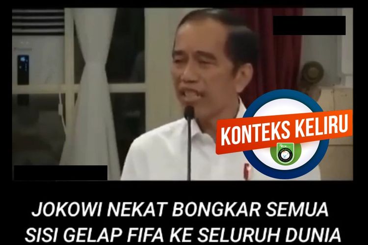Hoaks, Jokowi bongkar sisi gelap FIFA
