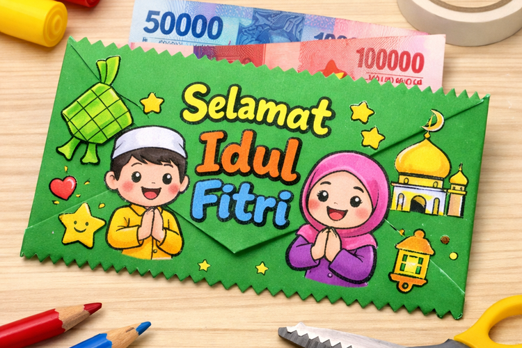 3 Ide Amplop Lebaran yang Mudah Dibuat di Rumah: Amplop THR Lucu dari Kertas Origami.