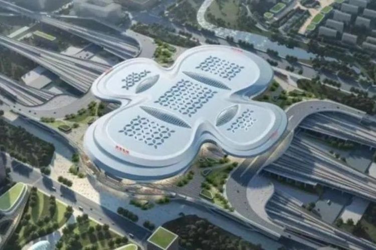 Desain stasiun Nanjing Utara yang baru telah disetujui oleh pihak berwenang baru-baru ini. Warganet menilai bentuknya mirip pembalut perempuan.