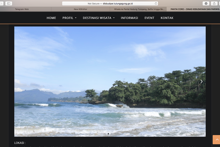 Pantai Coro, Tulungagung