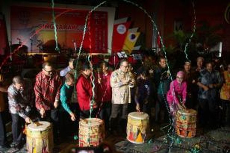 Peresmian Tour de Singkarak 2014 di Padang Pariaman, Sumatera Barat, Jumat (6/6/2014).