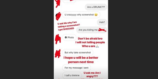 Foto hasil bidik layar percakapan Via Vallen dengan pria pengirim pesan melecehkan di media sosial.
