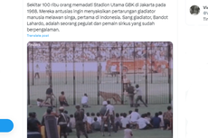 Pertarungan Gladiator Manusia Vs Singa Pernah Digelar di Stadion Utama GBK, Ini Kisahnya