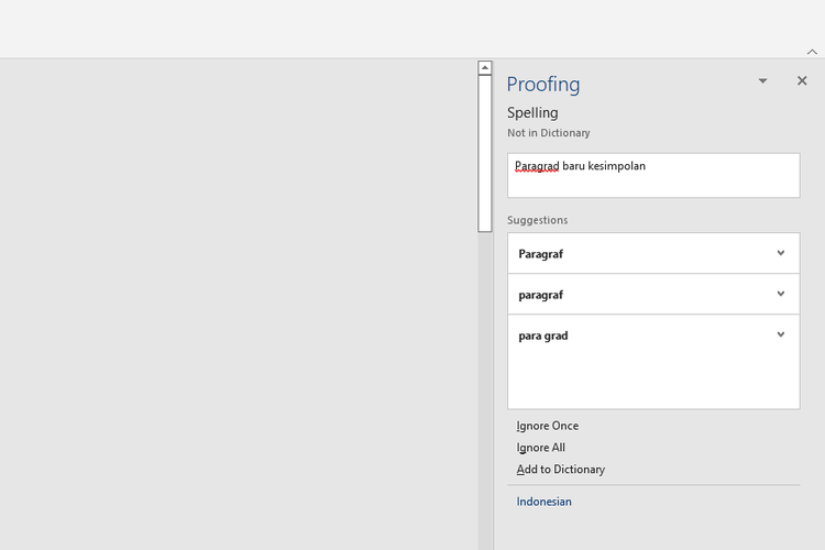 Cara memperbaiki typo di Microsoft Word.