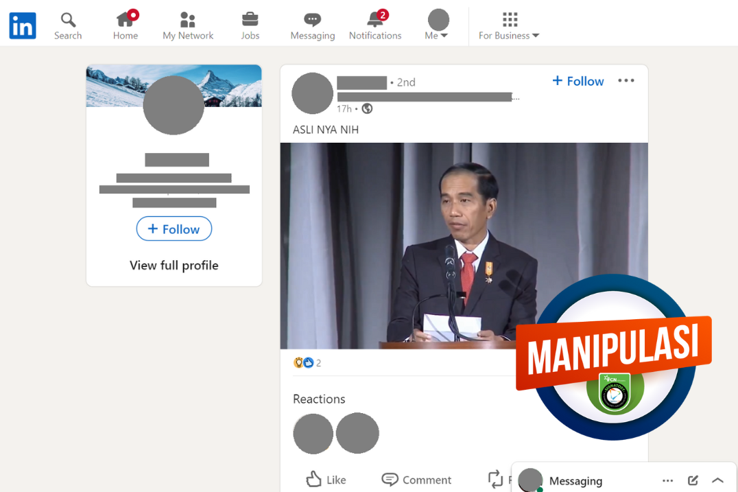 [HOAKS] Video Pidato Jokowi Berbahasa China 
