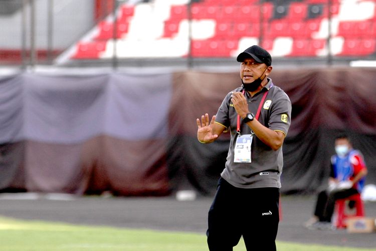 Pelatih Barito Putera saat putaran kedua Liga 1 2021-2022, Rahmad Darmawan.