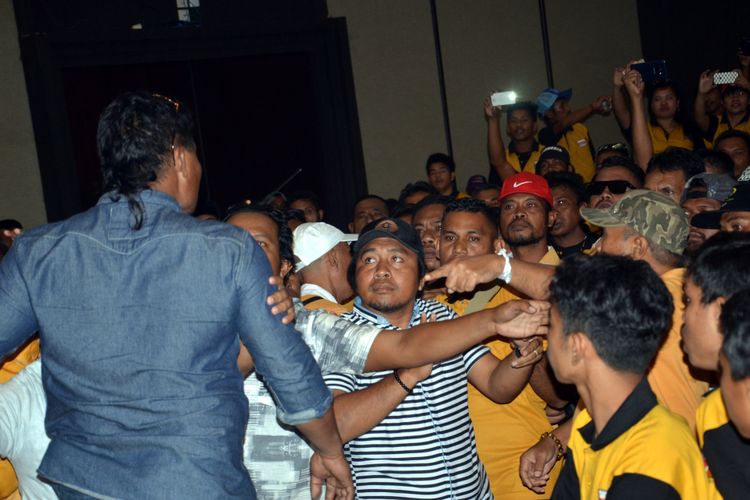Kericuhan mewarnai Musdalub DPD Partai Hanura Maluku Utara di Ternate, Minggu (27/8/2017)