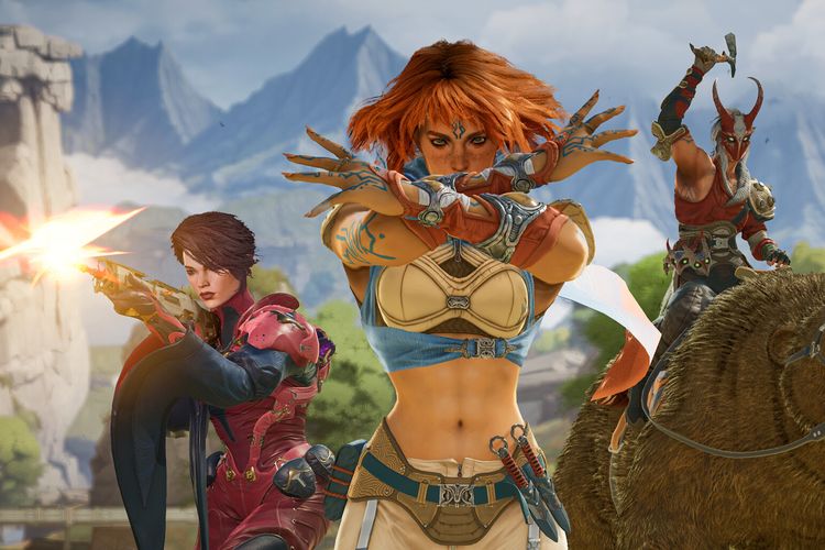 Gameplay dan karakter di Highguard.