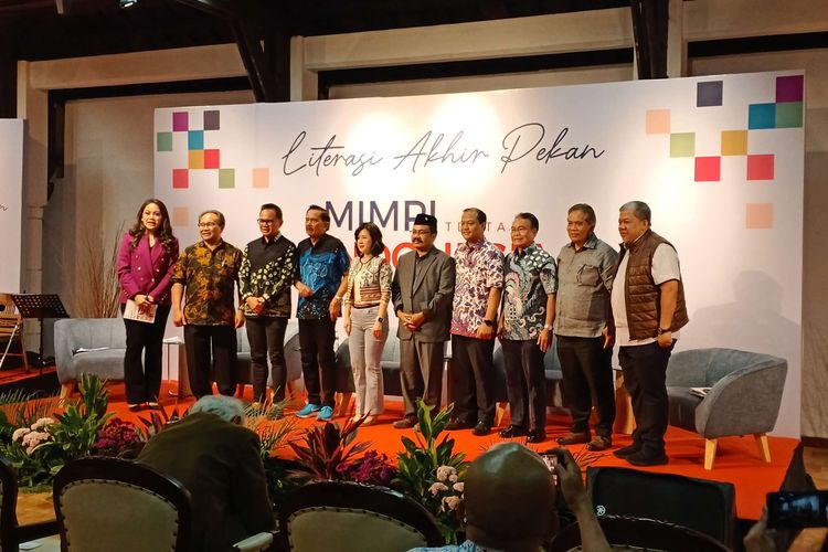 Peluncuran buku Mimpi Tentang Indonesia di Bentara Budaya Jakarta, Palemrah, Jakarta Barat, Selasa (25/7/2023).
