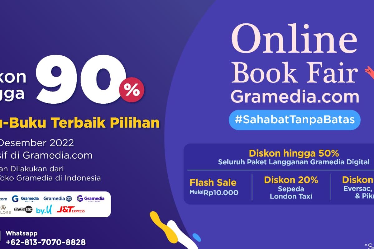 Gramedia Online Book Fair Kembali Hadir, Tebar Diskon hingga 90 Persen