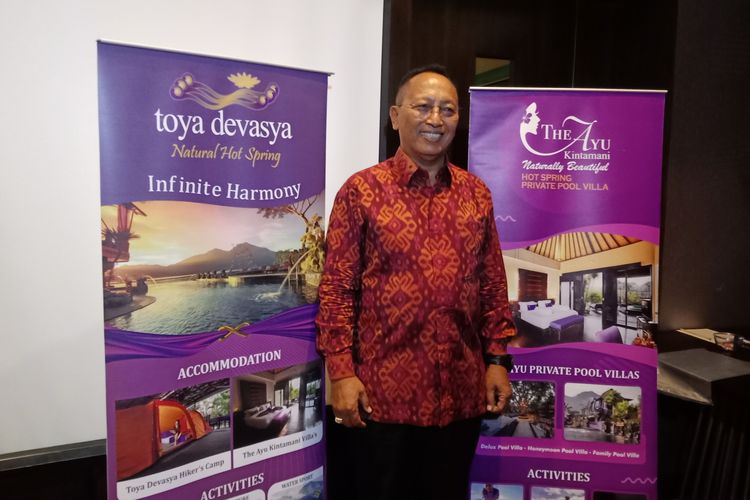 Dr. I Ketut Mardjana, GM Toya Devasya Hot Spring & Wellness Resort ketika ditemui di Jakarta, beberapa waktu lalu.