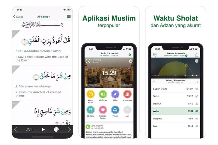 Ilustrasi aplikasi Muslim Pro