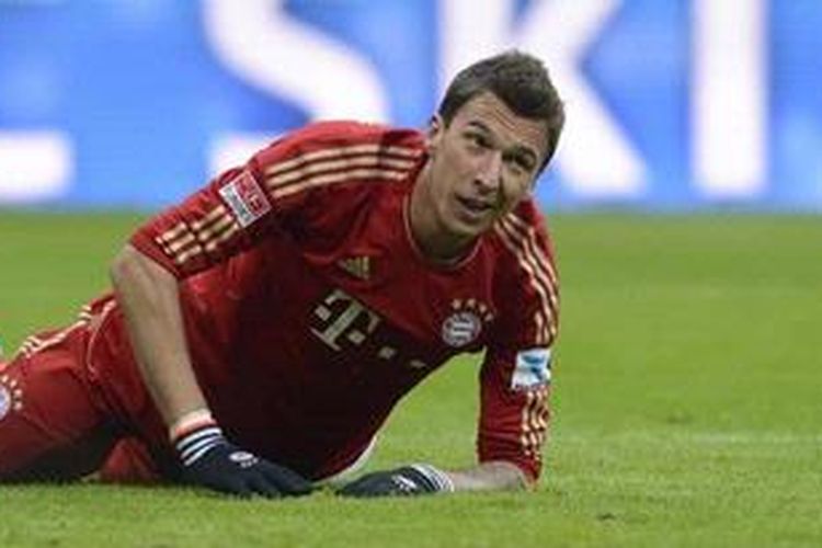 Penyerang Bayern Muenchen, Mario Mandzukic. 