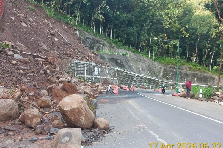 Longsor Susulan Tutup 70 Persen Jalan Baru Clongop, Gedangsari-Klaten Berlaku Buka Tutup