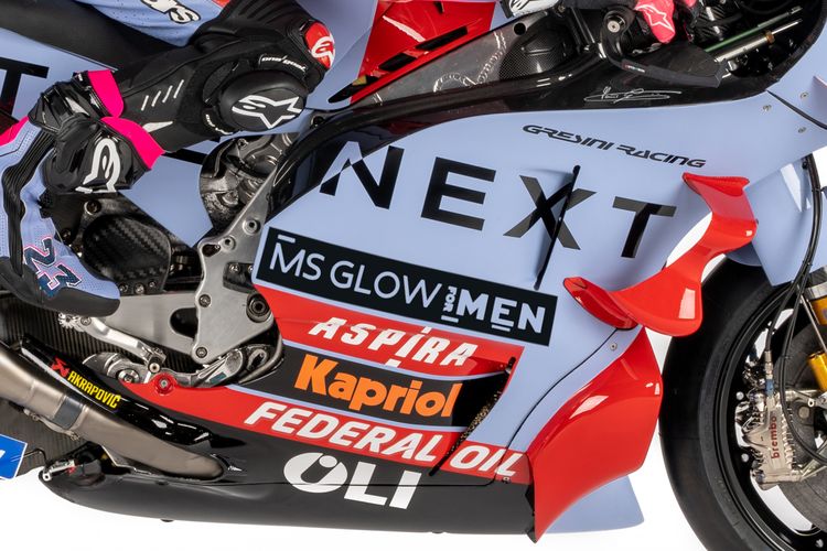 Tim Gresini Racing MotoGP mendapat tambahan sponsor dari MS Glow For Men
