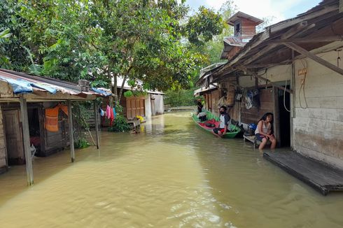 Puluhan Rumah Dua Desa di Kutai Kartanegara Terendam Banjir
