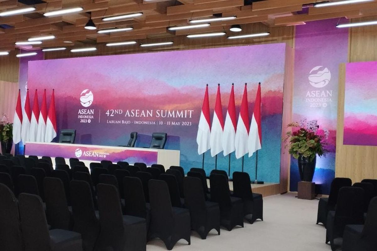 Foto : Ruang media center KTT Asean 2023 di Labuan Bajo