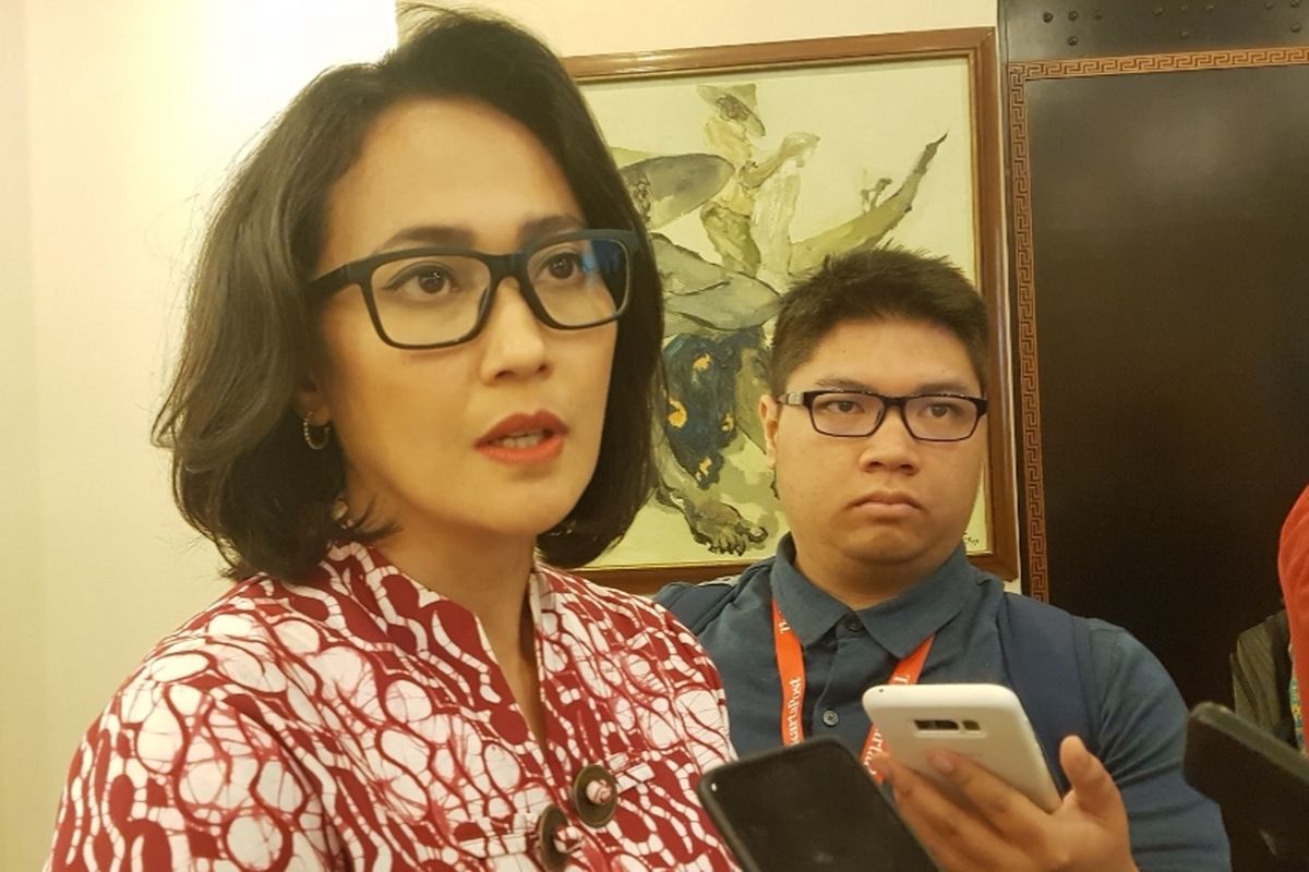 Christina Aryani saat diwawancara usai mengisi diskusi CSIS bertajuk Anggota DPR Baru yang Muda: Apa yang Bisa diperbuat? di Kantor CSIS, Jakarta Pusat, Kamis (29/8/2019).
