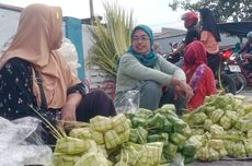 Jelang Lebaran, Pedagang Cangkang Ketupat Mulai Padati Pasar Tradisional Tegal