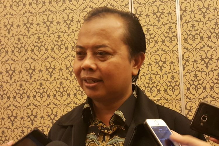 Ketua KPU DKI Jakarta Sumarno di Kawasan Mangga Dua, Sawah Besar, Jakarta Pusat, Kamis (9/3/2017).