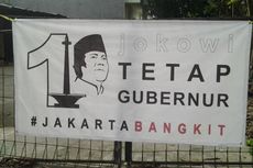 Relawan #jakartabangkit Teriakkan Jokowi Gubernur di Markas Prabowo-Hatta
