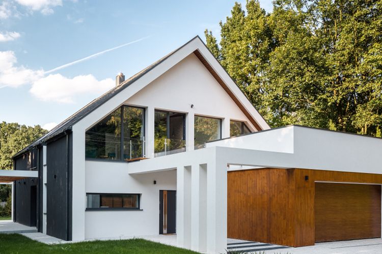 Ilustrasi rumah putih.