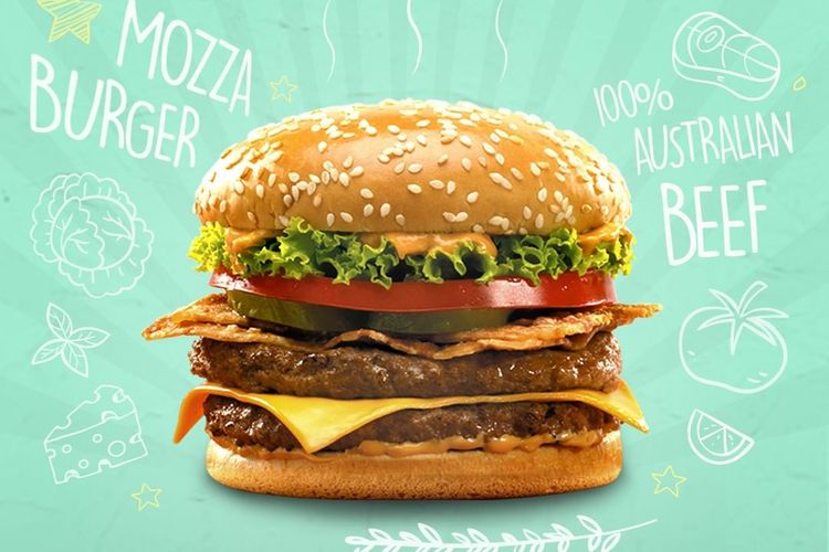 Mozza Burger di A&W Restaurants Indonesia