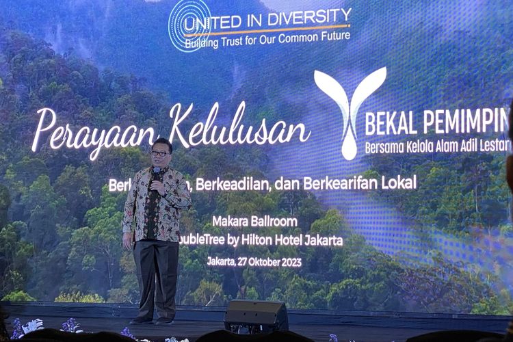 Vice President  UID, Suyoto dalam seremoni Perayaan Kelulusan Program BEKAL (Bersama Kelola Alam Adil Lestari) Pemimpin 3.0 pada 27 Oktober 2023 di Jakarta.