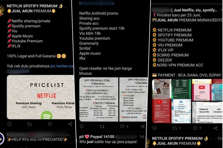 Praktisi Siber Komentari Jual Beli Akun Netflix Dan Spotify Tak Resmi