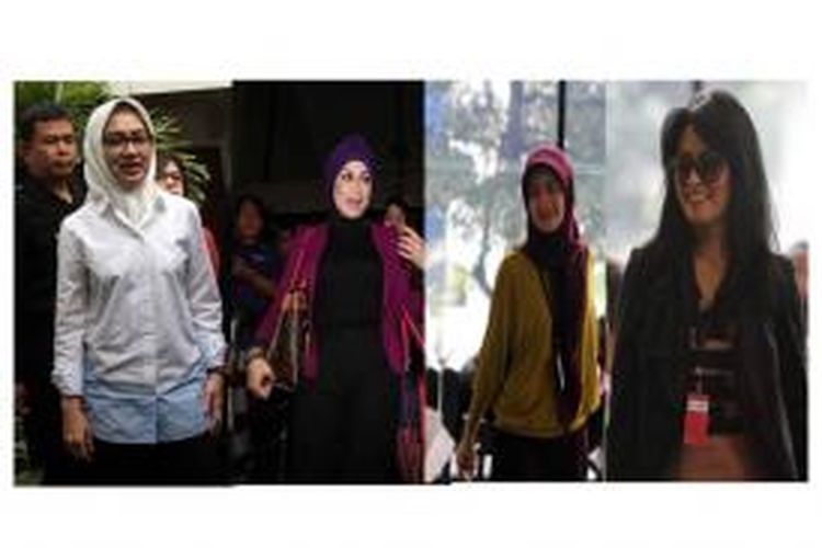 (dari kiri ke kanan) Airin Rachmi Diany, Sefti Sanustika, Dipta Anindita, Vitalia Shesya 