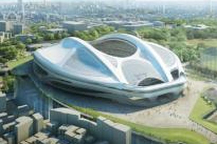 Hadid mengklaim bahwa desain Kuma memiliki kesamaan bentuk dan rancangan dengan proposal miliknya. 
