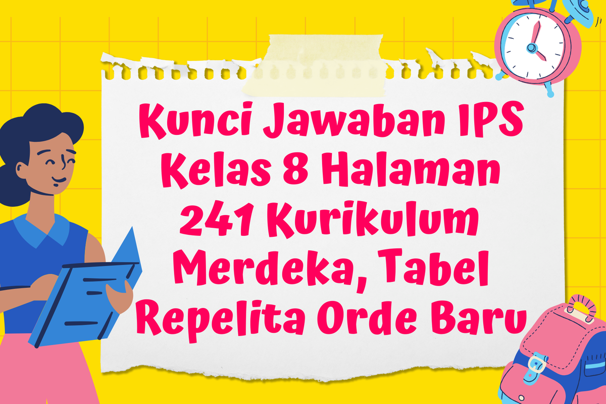 Kunci Jawaban IPS Kelas 8 Halaman 241 Kurikulum Merdeka: Tabel Repelita