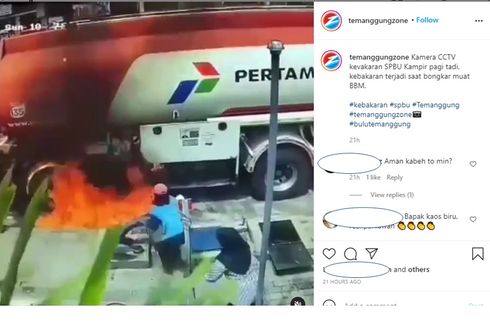 Video Viral Truk BBM Terbakar di SPBU Temanggung, Begini Kronologinya