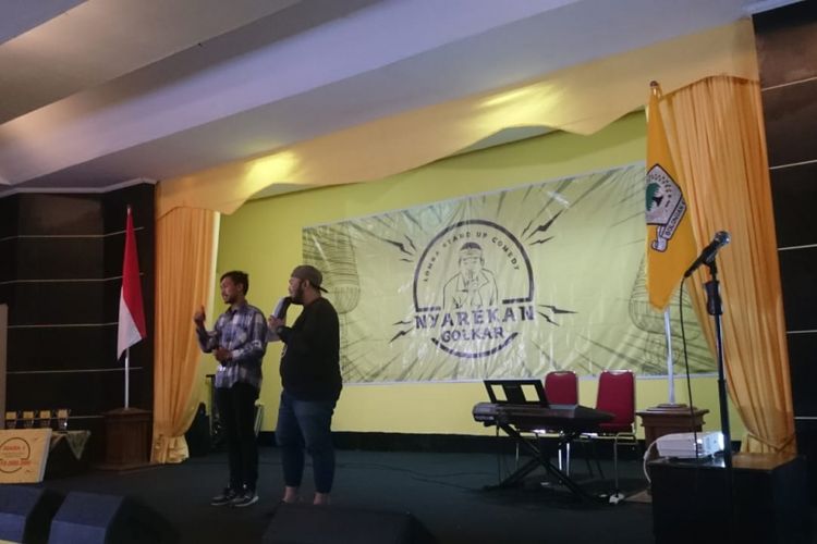 Dewan Pimpinan Daerah (DPD) Partai Golkar Jawa Barat menggelar lomba Stand Up Comedy bertajuk Nyarekan (marahin) Golkar di Kantor DPD Partai Golkar Jawa Barat, Jalan Maskumambang, Kota Bandung, Kamis (18/10/2018).