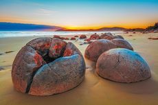 Moeraki Boulders, Pantai 