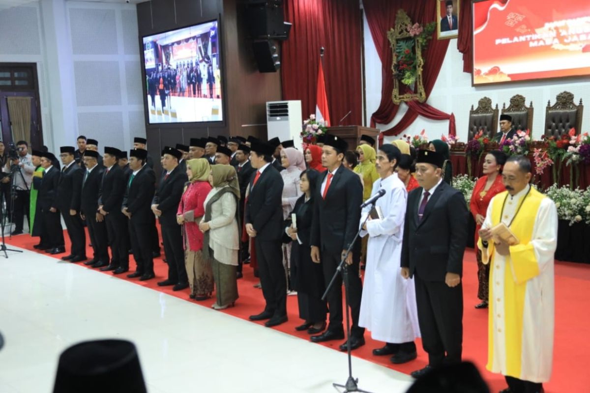 Para anggota DPRD Kota Malang periode 2024-2029.