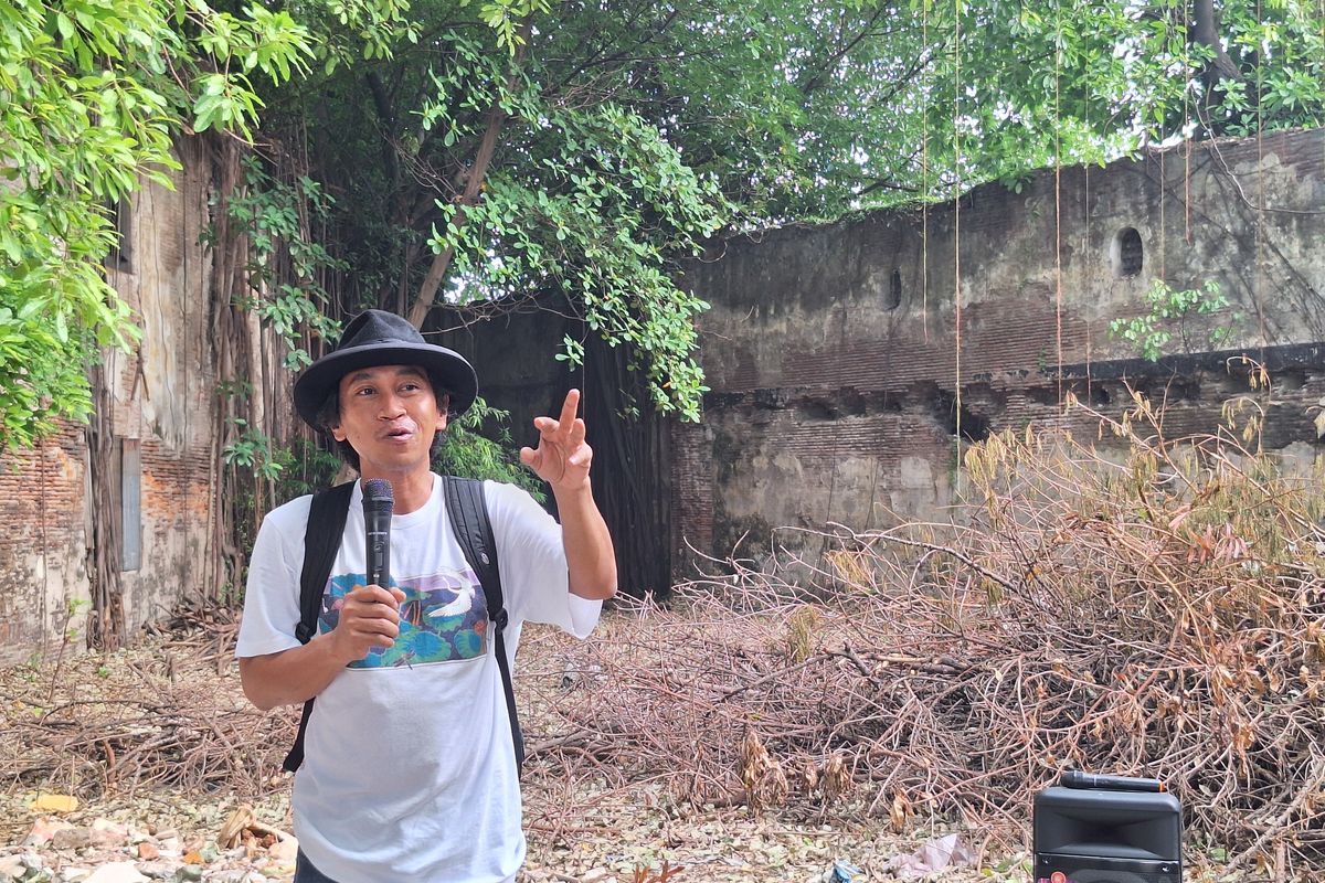 JJ Rizal saat ditemui di Gudang Timur Kasteel Batavia, Sabtu (29/6/2024)