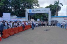 Ratusan Pensiunan PT Krakatau Steel Demo, Minta Hak Manfaat 5 Persen Dikembalikan
