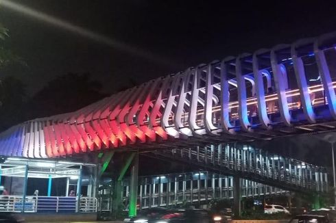 Bentuk Solidaritas, Lampu Artistik di JPO Jakarta Berwarna Bendera Selandia Baru
