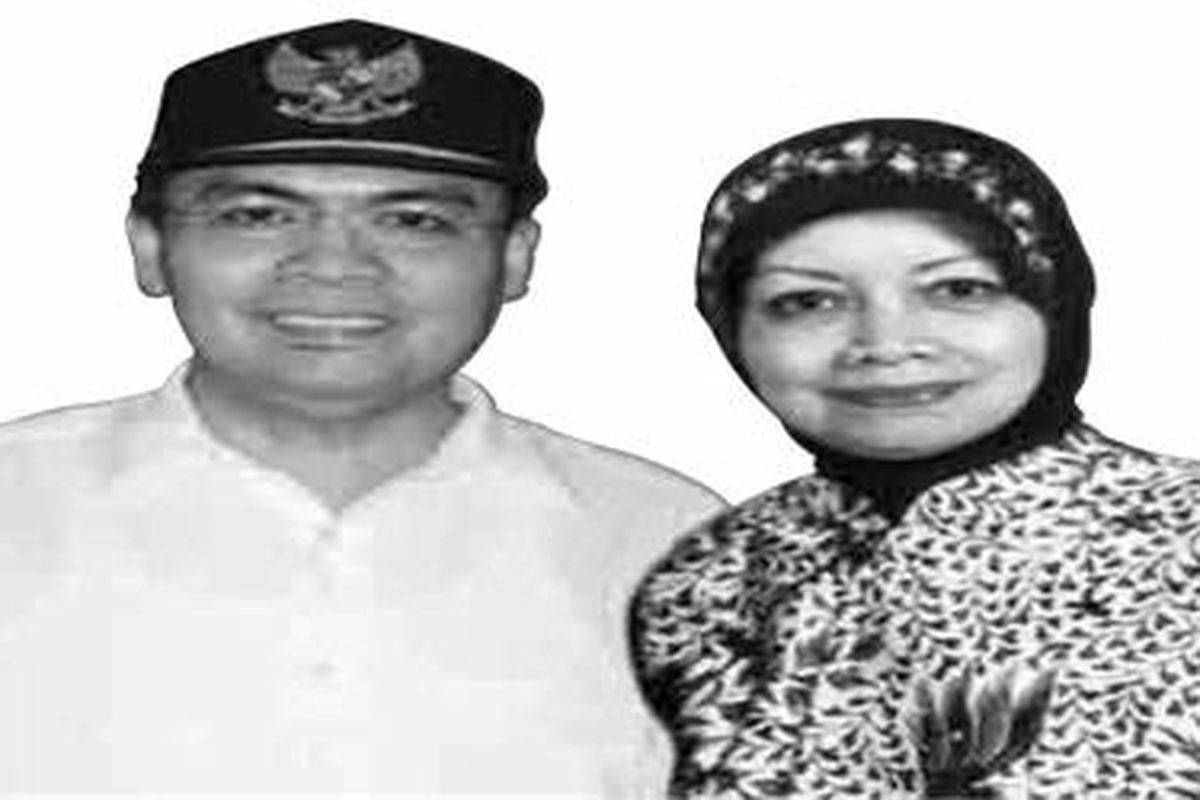 Bupati Kediri Sutrisno dan istri pertamanya, dr Haryanti. 