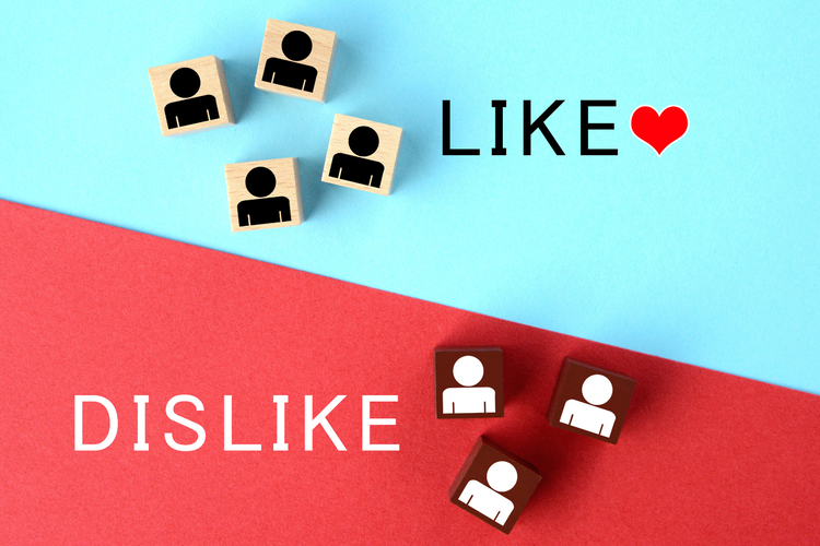 Ilustrasi like and dislike