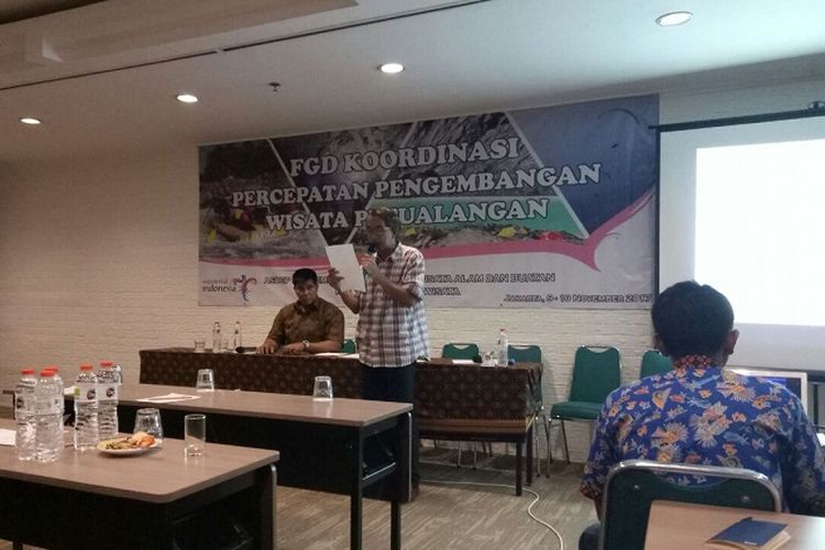  FGD Koordinasi Percepatan Pengembangan Wisata Petualangan di Jakarta, Kamis (9/11/2017).