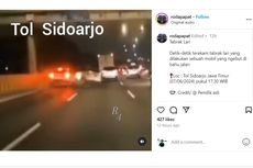 Video Kecelakaan karena Menyalip di Bahu Jalan Tol, Pelaku Kabur