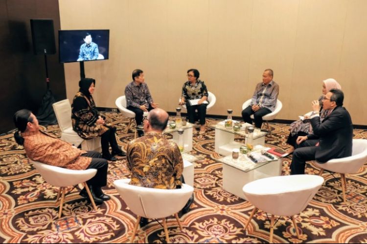 Diskusi Kompas100 CEO Lunch Discussion di Hotel Fairmont Jakarta, Kamis (21/11/2019).