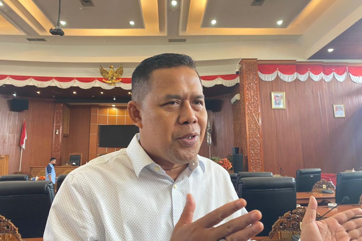 Wakil Ketua Komisi D DPRD Kota Depok Babai Suhaimi di Gedung DPRD Kota Depok, Jalan Boulevard, Kota Kembang, Cilodong, Depok, Rabu (15/5/2024).