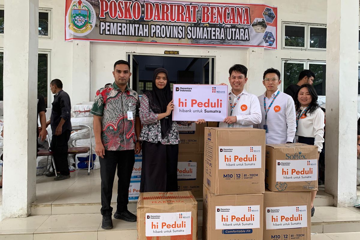Hibank Salurkan Bantuan Logistik untuk Korban Bencana Alam Sumut
