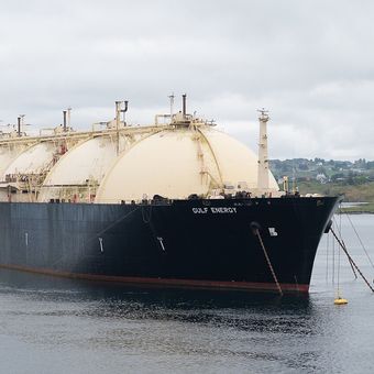 Ilustrasi kapal tanker LNG. 