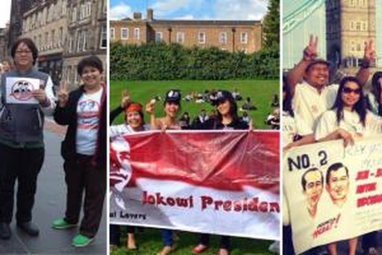 Mahasiswa Indonesia di United Kingdom menyatakan mendukung pasangan Jokowi-JK.