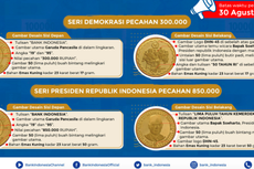 BI Tarik Dua Uang Rupiah Emisi 1995 Rp 300.000 dan Rp 850.000, Berbahan Emas 23 Karat