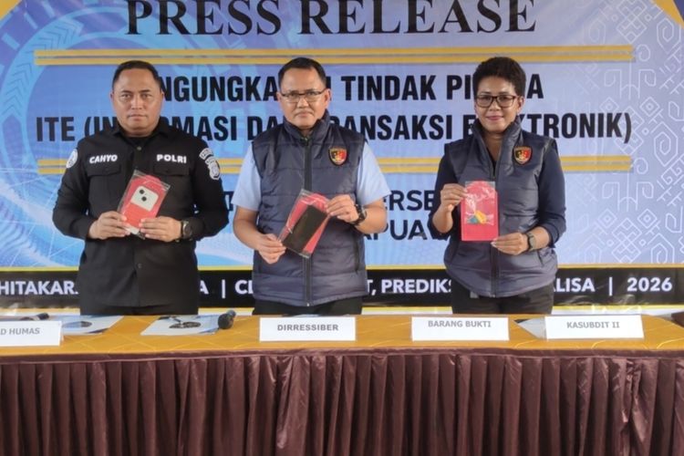 Polda Papua Tangkap 3 Tersangka Pemerasan dan Penyebaran Video Asusila Influencer Lokal